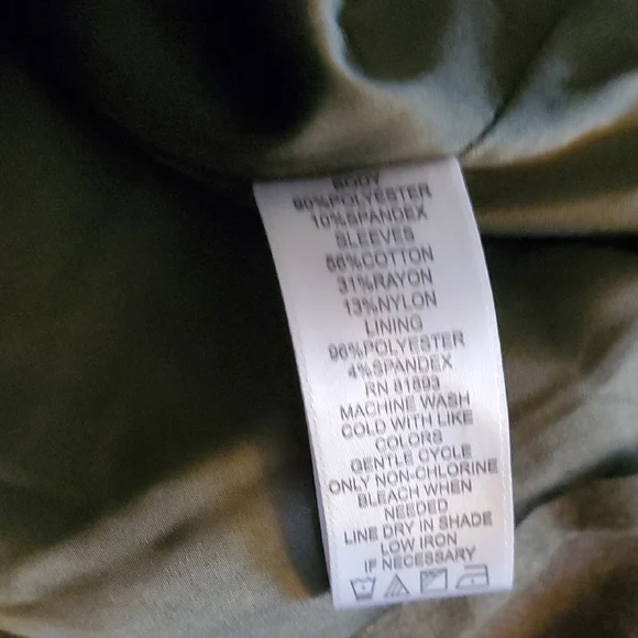 Halston Olive Green Suede Feel Jacket 14 - Picture 11 of 13